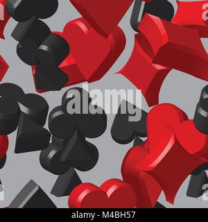 Symboles de carte Modèle transparent Illustration de Vecteur