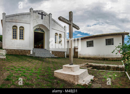 Dans l'église de la côte dans la lagune de Conceicao Florianopolis, Brésil. Banque D'Images