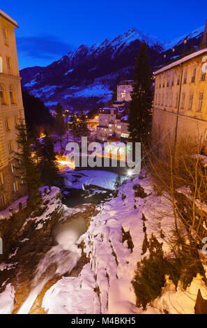 Dans les montagnes Cascade ski Bad Gastein Autriche Banque D'Images