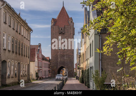 La porte du barrage de Barth, Schleswig-Holstein, Allemagne Banque D'Images