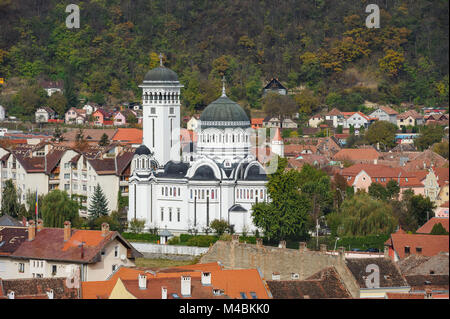 Vue de la ville de Sighisoara, Roumanie Banque D'Images