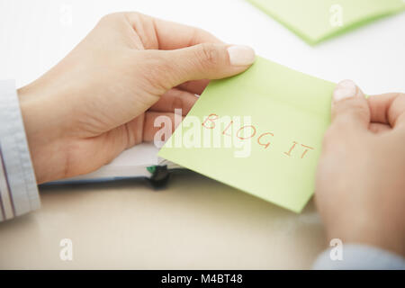 Blog it texte sur images Banque D'Images
