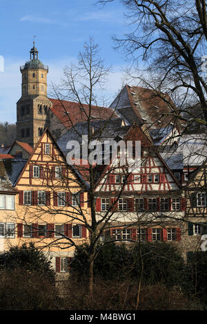 Ville médiévale de Schwaebisch Hall en Allemagne Banque D'Images