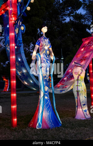Las Vegas, USA. Feb 15, 2018. Boyd's Gaming présente "Chine", pour célébrer le Nouvel An chinois. Le Las Vegas Chinese Lantern Festival se déroule du 19 janvier au 25 février 2018. - Crédit photo : Ken Howard / alamy Live News Banque D'Images