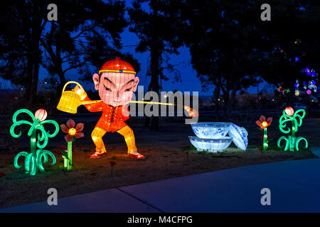 Las Vegas, USA. Feb 15, 2018. Boyd's Gaming présente "Chine", pour célébrer le Nouvel An chinois. Le Las Vegas Chinese Lantern Festival se déroule du 19 janvier au 25 février 2018. - Crédit photo : Ken Howard / alamy Live News Banque D'Images