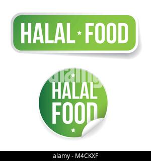 Signe de l'étiquette halal Illustration de Vecteur