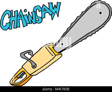L'image d'une tronçonneuse outil électrique. Illustration de Vecteur
