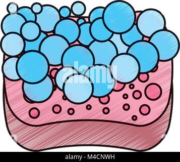 Bulles de Savon mousse éponge icône illustration vectorielle Illustration de Vecteur