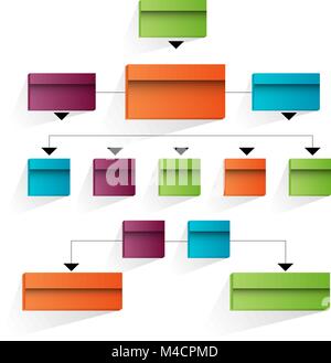 Une image d'un organigramme d'entreprise 3d. Illustration de Vecteur