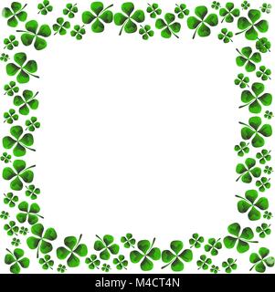 L'image d'un trèfle à quatre feuilles. Illustration de Vecteur