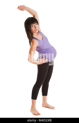 Femme enceinte faisant des exercices Banque D'Images