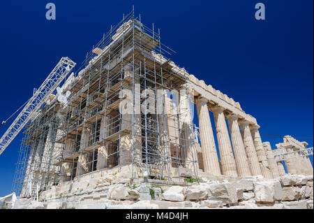 Reconstruction de l'Acropole, Parthénon à Athènes, Grèce Banque D'Images