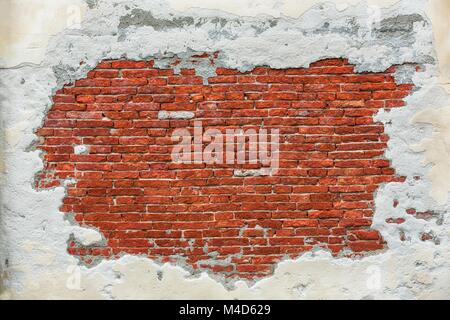 La texture du mur de brique ancienne vide Banque D'Images