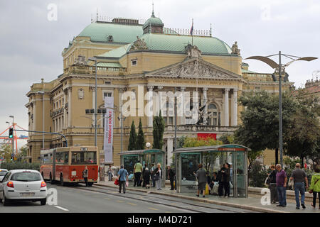 Théâtre National de Rijeka Banque D'Images