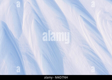 Des formations de neige par le vent (Laponie), Sastrugi, Suède Banque D'Images