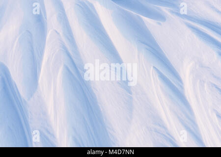 Des formations de neige par le vent (Laponie), Sastrugi, Suède Banque D'Images