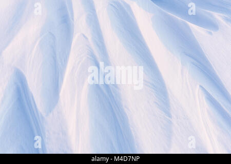 Des formations de neige par le vent (Laponie), Sastrugi, Suède Banque D'Images