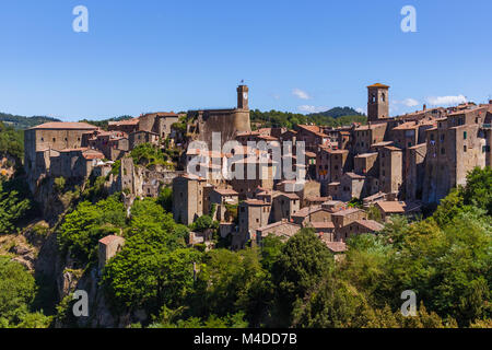 Sorano ville médiévale en Toscane Italie Banque D'Images