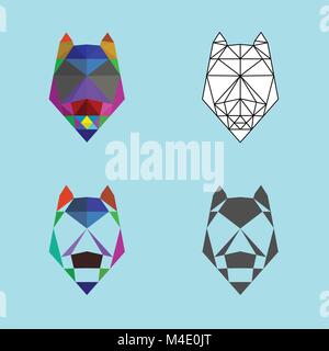 Chien dans style lowpoly Illustration de Vecteur