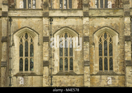 Vue de côté la cathédrale de Winchester Banque D'Images