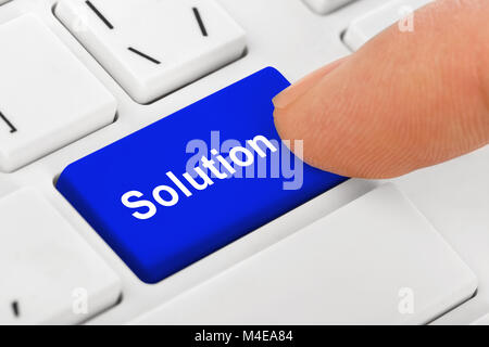 Ordinateur portable avec clavier clé Solutions Banque D'Images
