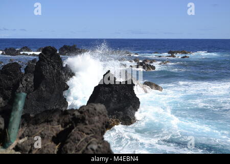 Littoral, Laupahoehoe Beach Park, New York Banque D'Images