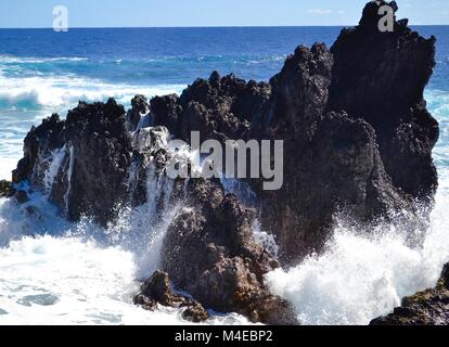 Littoral, Laupahoehoe Beach Park, New York Banque D'Images