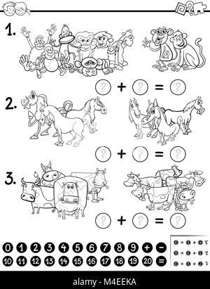 Jeu de coloriage mathématiques Banque D'Images