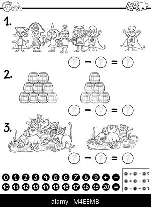 Jeu de coloriage mathématiques Banque D'Images