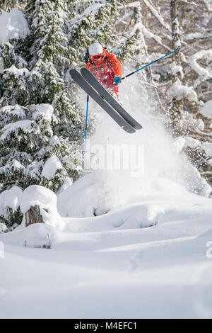 Freeride ski skieur masculin,Salzbourg Autriche,,Zauchensee Banque D'Images