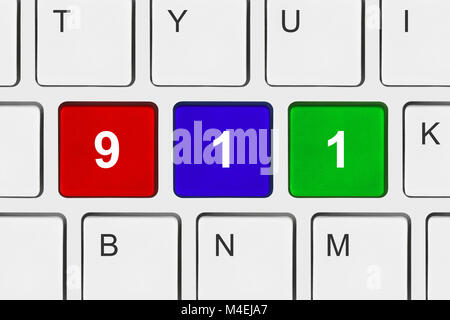 Clavier de l'ordinateur avec clé 911 Banque D'Images