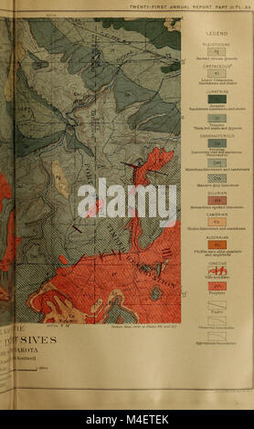 Ce rapport de 1901 décrit en détail les activités, les constatations et les dépenses de la United States Geological Survey pour l'exercice se terminant le 30 juin 1900, en mettant l'accent sur les études géologiques, les levés des terres et la gestion des ressources. Banque D'Images