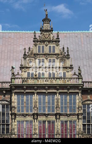 Hôtel de ville de Brême - gable, Weser-renaissance, Allemagne Banque D'Images