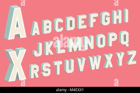 Bloc 3D Lettres Illustration de Vecteur