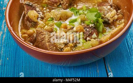 Abgousht Bozbash - Ragoût d'agneau avec les pois chiches. Banque D'Images