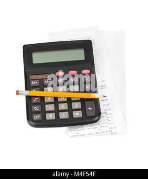 La réception et la calculatrice Banque D'Images