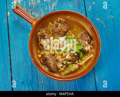 Abgousht Bozbash - Ragoût d'agneau avec les pois chiches. Banque D'Images