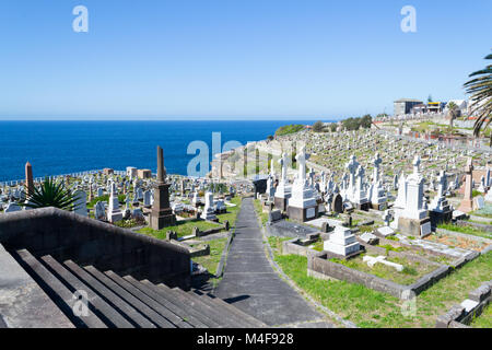 Le cimetière de Waverley à Sydney Banque D'Images