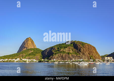 La colline du Pain de sucre et la baie de Guanabara Banque D'Images