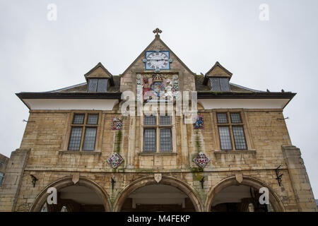 PETERBOROUGH, Royaume-Uni, - le 12 février 2018. Guildhall of Peterborough est un exemple d'une architecture historique dans le centre-ville de Peterborough, Royaume-Uni. Banque D'Images