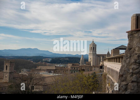 Arc de la cathédrale de Gérone, Catalogne (Espagne) Banque D'Images