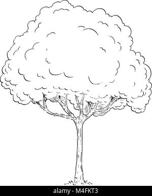 Cartoon Vector Dessin d'arbre Illustration de Vecteur