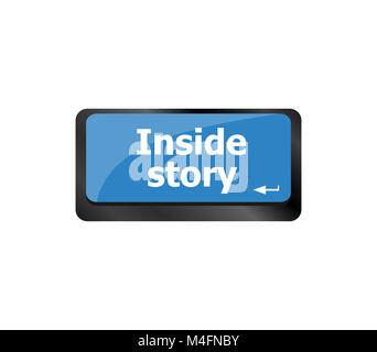 Histoire de l'intérieur . Histoire concept. Bouton de touche de clavier d'ordinateur Banque D'Images