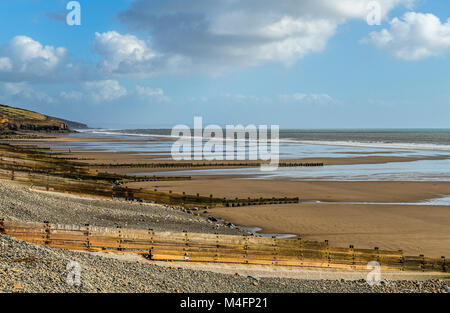 Amroth Beach à l'est sur le sud de la côte du Pembrokeshire Banque D'Images