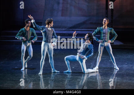 Zagreb, Croatie. 15 Février, 2018. Romeo et Juliette Ballet par Sergei Prokofiev au stade de Zagreb, attache nationale croate Crédit : Deyan Baric/Alamy Live News Banque D'Images