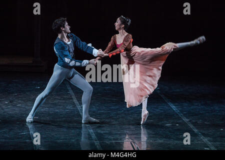 Zagreb, Croatie. 15 Février, 2018. Romeo et Juliette Ballet par Sergei Prokofiev au stade de Zagreb, attache nationale croate Crédit : Deyan Baric/Alamy Live News Banque D'Images