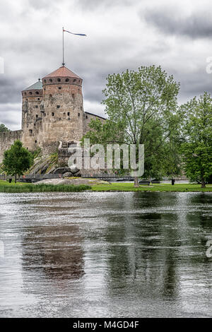 Château d'Olavinlinna, Savonlinna, Finlande Banque D'Images