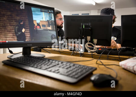 Auxilium ReLoaded est la première institution à Dortmund en Allemagne, où les médias toxicomanes reçoivent un traitement pour les jeunes. Banque D'Images