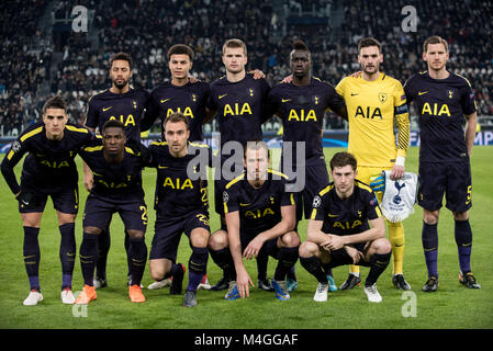 Au cours de la Ligue des Champions match Juventus FC vs Tottenham Hotspurs FC. Score final a été 2-2 dans Juventus Stadium, Turin, Italie 13 février 2018 Banque D'Images