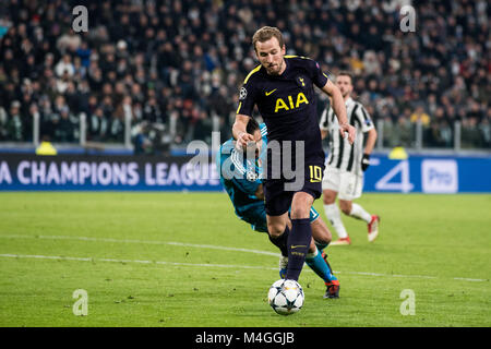 Harry Kane (Tottenham) lors de la Ligue des Champions match Juventus FC vs Tottenham Hotspurs FC. Score final a été 2-2 dans Juventus Stadium, Turin, Italie 1 Banque D'Images